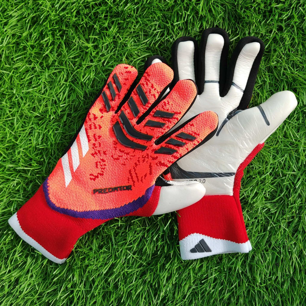 guantes adidas predator naranja con azul