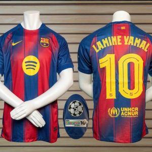 camisa fan barcelona primera equipacion 25/26 lamine yamal