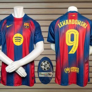 camisa fan barcelona primera equipacion 25/26 lewandowski